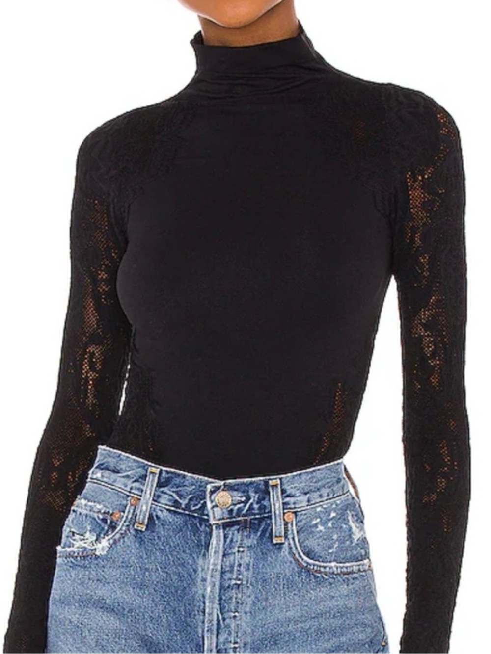Intimately Free People Black No Turning Back Top— Size M/L; EUC